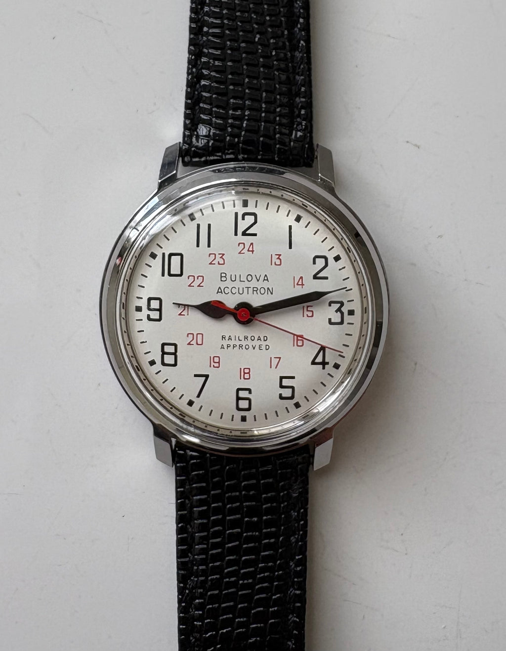 1976 Bulova Accutron 214 Railroad Stainless Steel Wristwatch