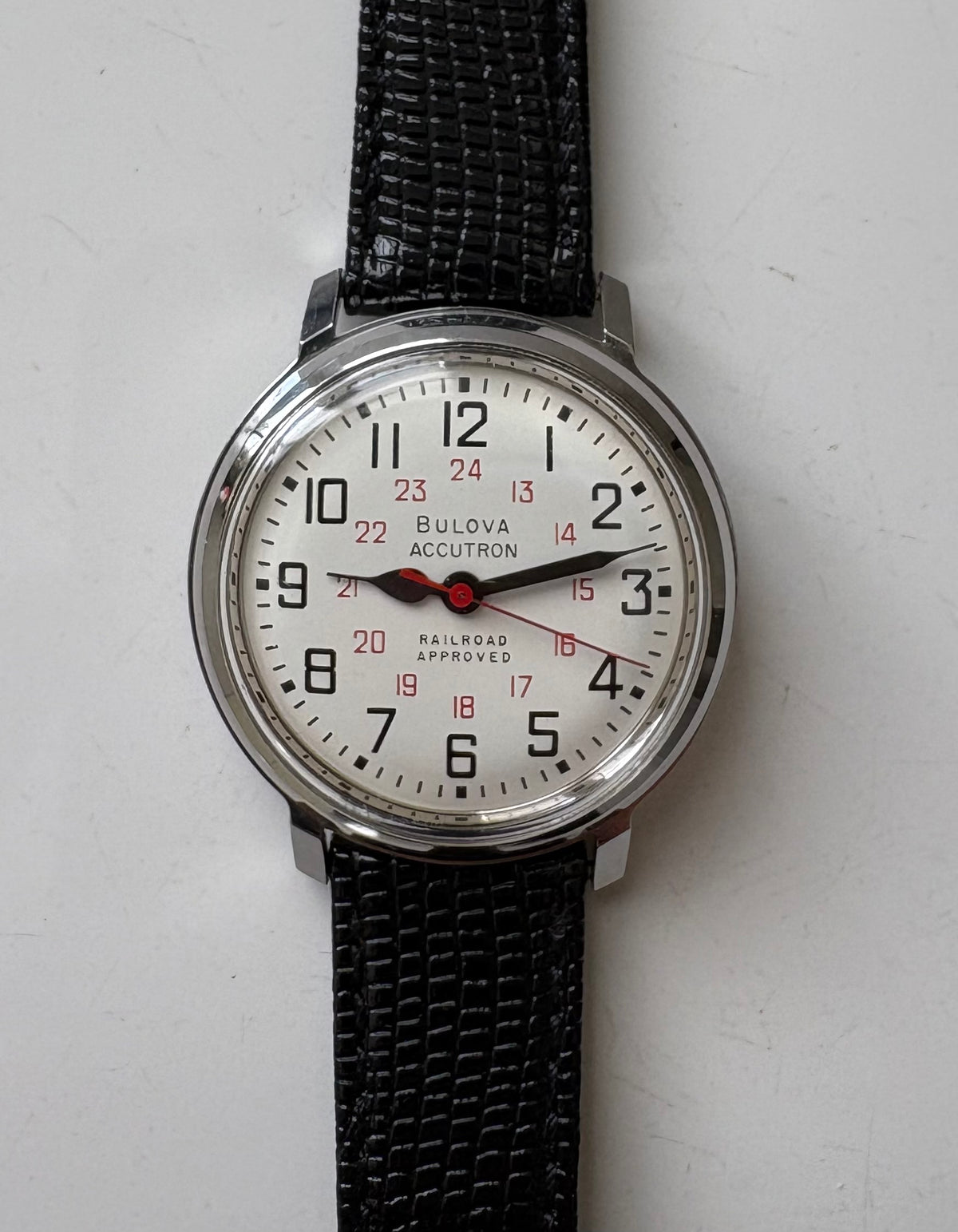 1976 Bulova Accutron 214 Railroad Stainless Steel Wristwatch